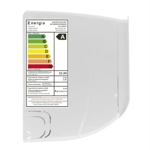Aire Acondicionado de 9.000 btu Splendid Inverter - Imagen 6